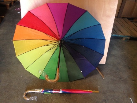 מטרייה צבעונית | מטרייה ענקית 16 שיחים | מטרייה 24 אינצ' חזקה