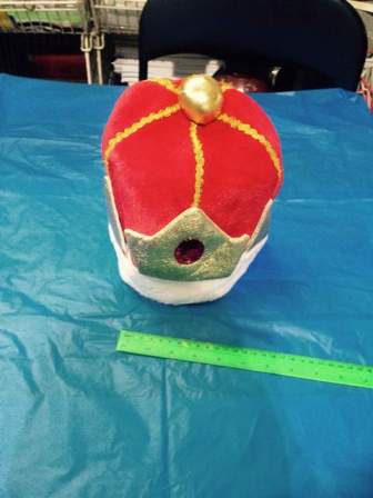 כובע מלך פרווה מפואר | תחפושת מלך