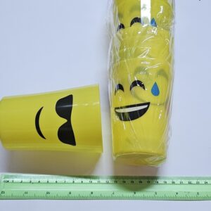 כוס סמיילי | כוס פלסטיק גבוה | כלים רב פעמיים לילדים