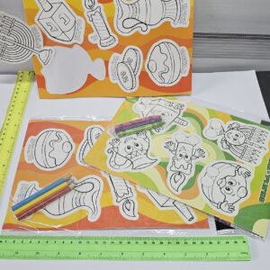 דף צביעה ומדבקות עם צבעים | יצירה לחנוכה | אביזרים לחנוכה