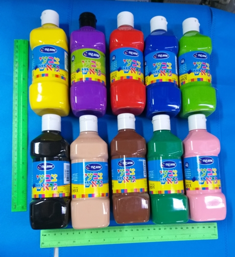 צבעי גואש לילדים | צבע גואש 500 גרם | צבעי גואש אומגה