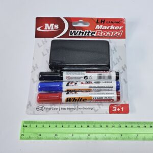 טוש מחיק | ספוג ללוח | טוש מחיק עם ספוג ללוח שלישייה