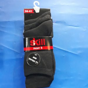 גרביים | ארוך צבע שחור 3 זוגות 36-41