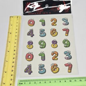 מדבקות מספרים | מדבקות מספרים קטנות בשקית מארז של 3 דפים