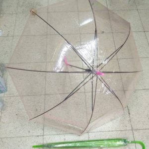 מטריות בצבע ורוד שקוף | מטרייה שקוף 21 אינצ'