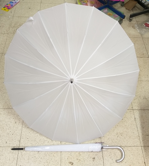 מטרייה לבנה | מטרייה ענקית 16 שיחים | מטרייה 24 אינצ' חזקה