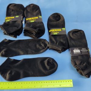 גרביים עקביות | גרביים קצר צבע שחור 3 זוגות 41-46