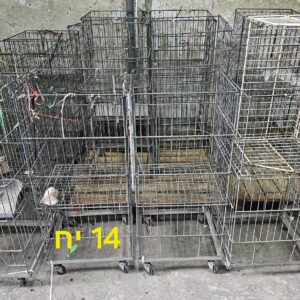 עגלה כלוב רשת | עגלה לתצוגה עם גלגלים