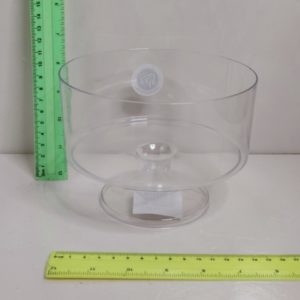 קערה לעיצוב | גביע טריפל פלסטיק שקוף | גובה 11 ס"מ קוד 20134