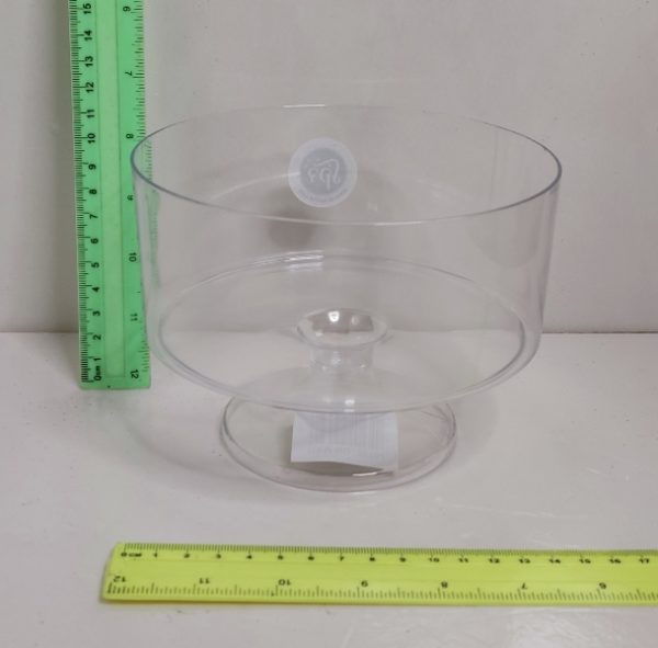 קערה לעיצוב | גביע טריפל פלסטיק שקוף | גובה 11 ס"מ קוד 20134