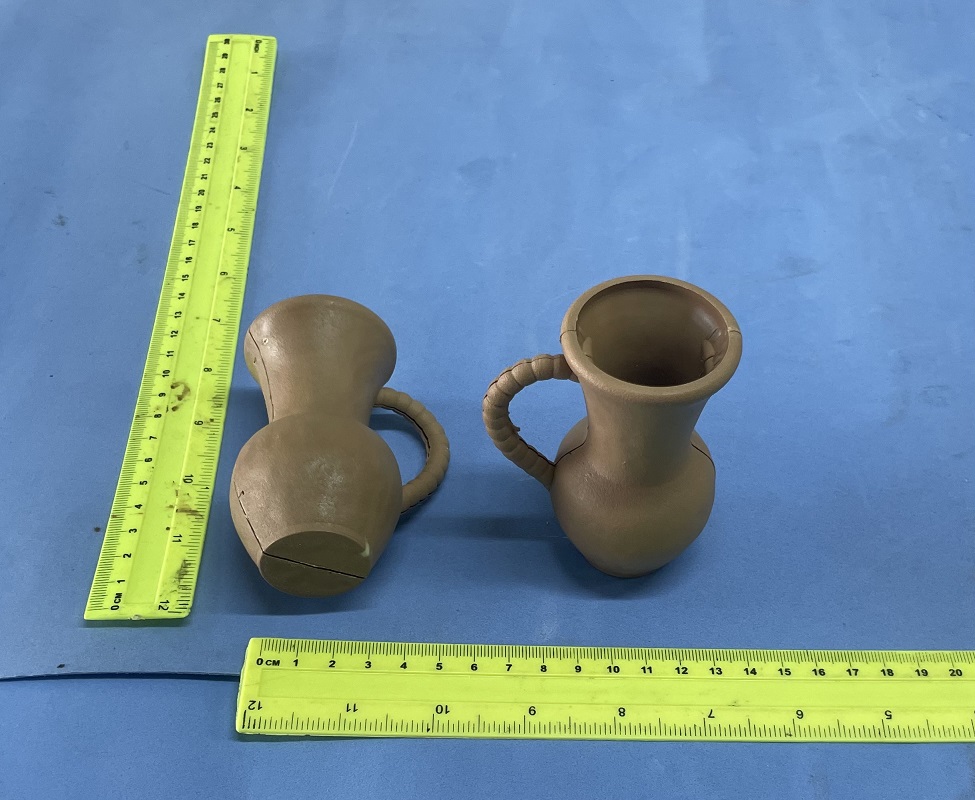 כד חרס מפלסטיק | כד שמן קלאסי | כד יצירה חום