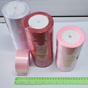 סרט בד סטן | סרט סאטן בעיצוב אישי | סרט מתנה רוחב 4 ס"מ אורך 23 מטר