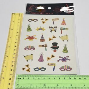 מדבקות לפורים מארז של 3 דפים